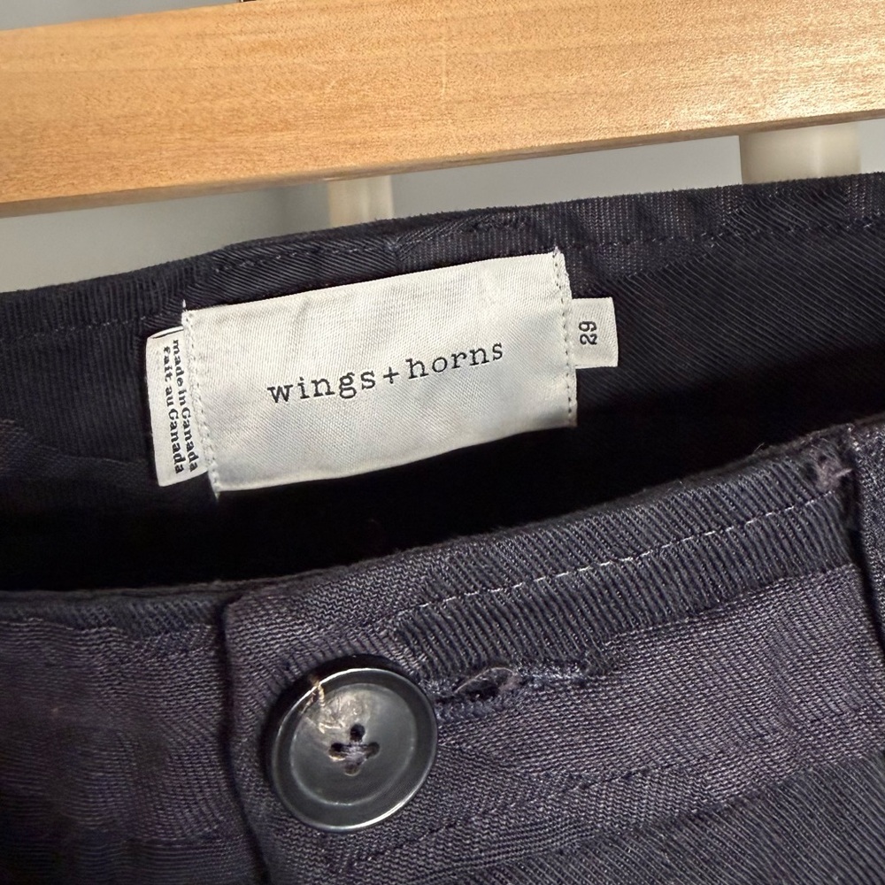 Wings + Horns Men's Black & Gray Camo Cargo Pants - Picture 5 of 9
